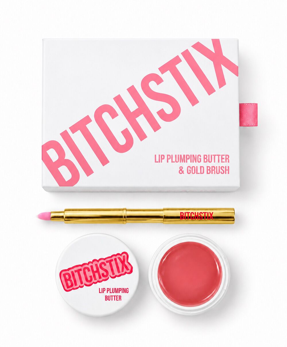 Lip Plumping Butter & Gold Brush Set